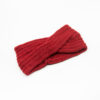 bandeau cheveux tricot croisé rouge bordeaux