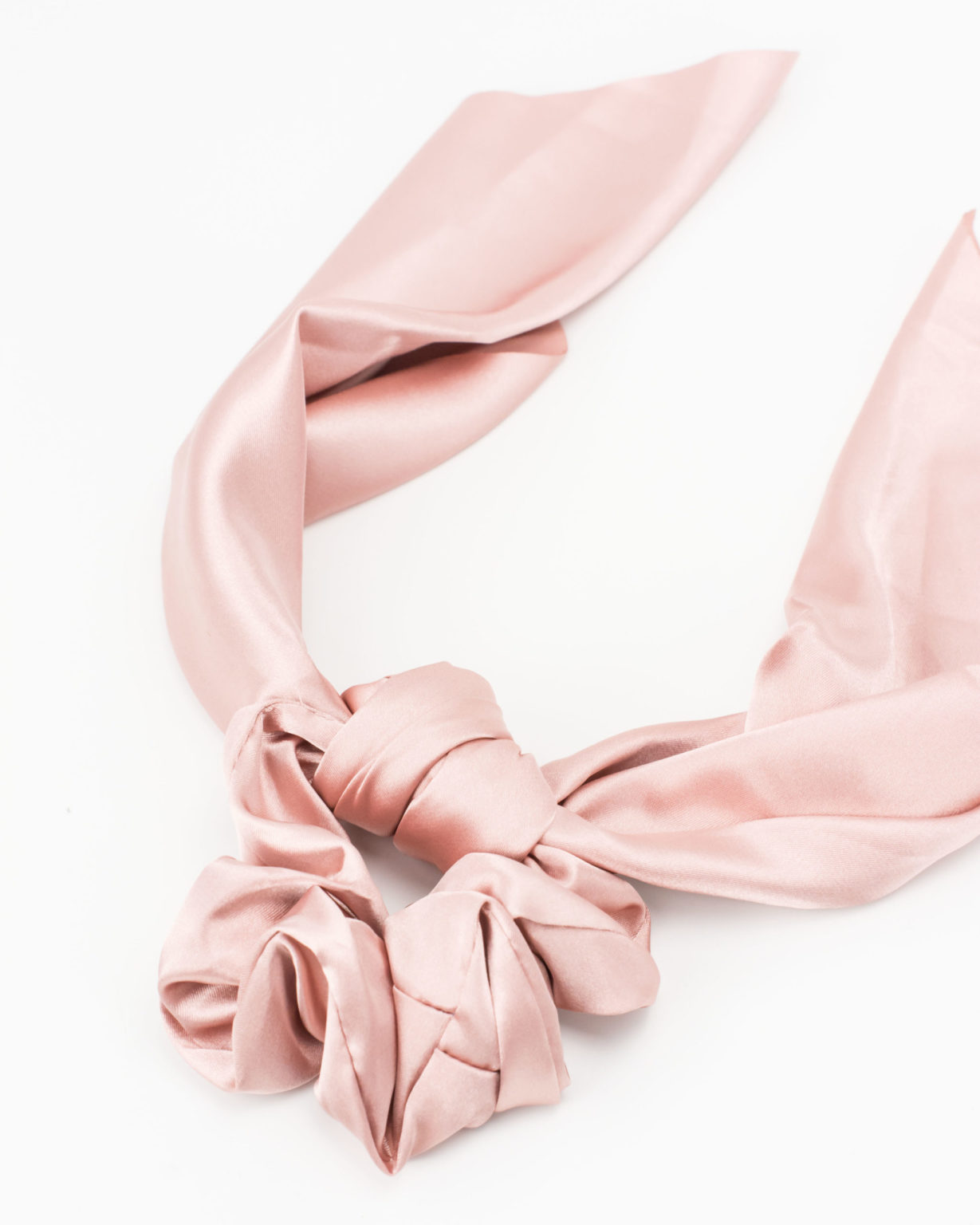 Chouchou foulard femme satin rose