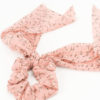 Chouchou foulard rose à fleurs