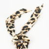 Chouchou foulard satin à motif léopard femme