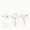 épingle cheveux mariage avec fleurs blanches clochette
