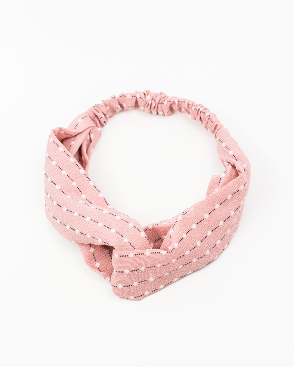headband rose et blanc