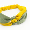 bandeau tête pour femme jaune et vert