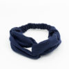 Headband cheveux pour femme bleu marine uni