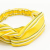Headband cheveux pour femme jaune à rayures
