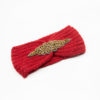 bandeau cheveux tricot rouge à strass