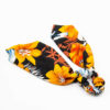 chouchou foulard avec fleurs orange