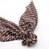 chouchou foulard géométrique orange gris noir pour femme