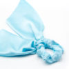 chouchou foulard bleu clair uni en satin