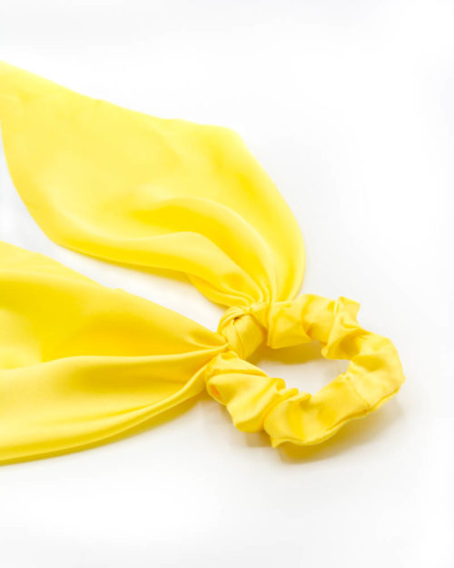 chouchou foulard jaune