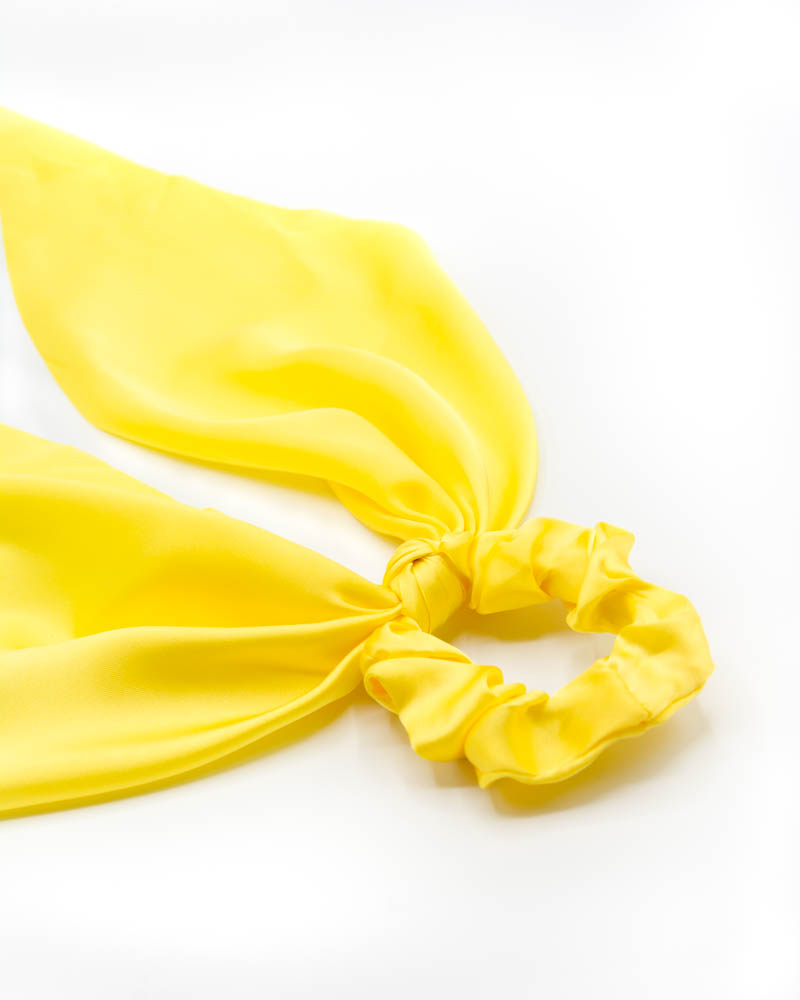 chouchou foulard jaune