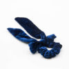chouchou foulard bleu marine en velours