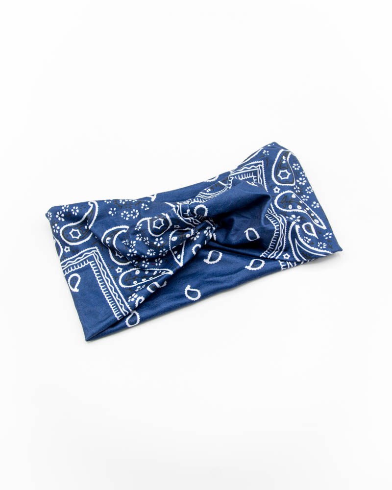 bandeau bandana large bleu marine
