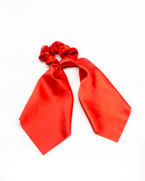 chouchou foulard rouge en satin